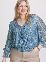 Paisley Print Blouse