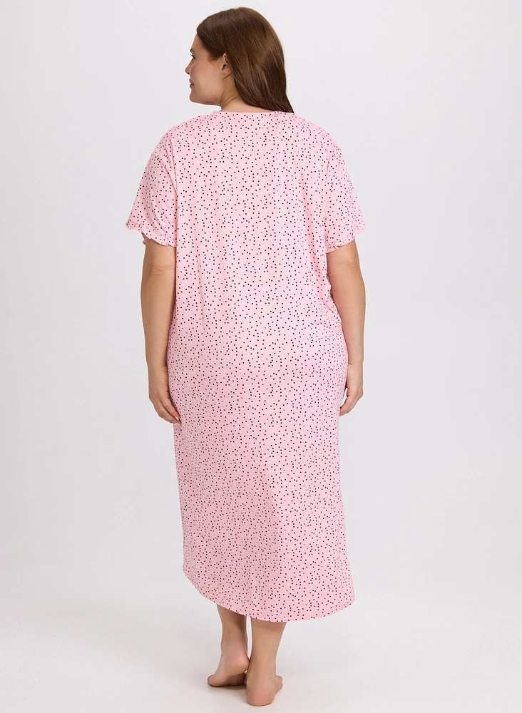 Dot Print Nightgown
