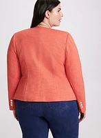 Collarless Bouclé Jacket