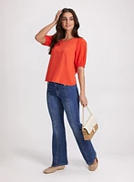 Eyelet Sleeve T-Shirt