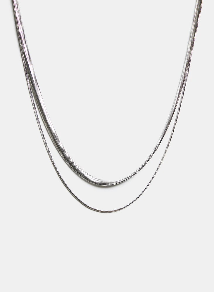 Collier double en serpentine