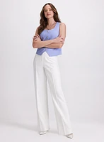 Button-Down Vest & Olivia Wide-Leg Pants