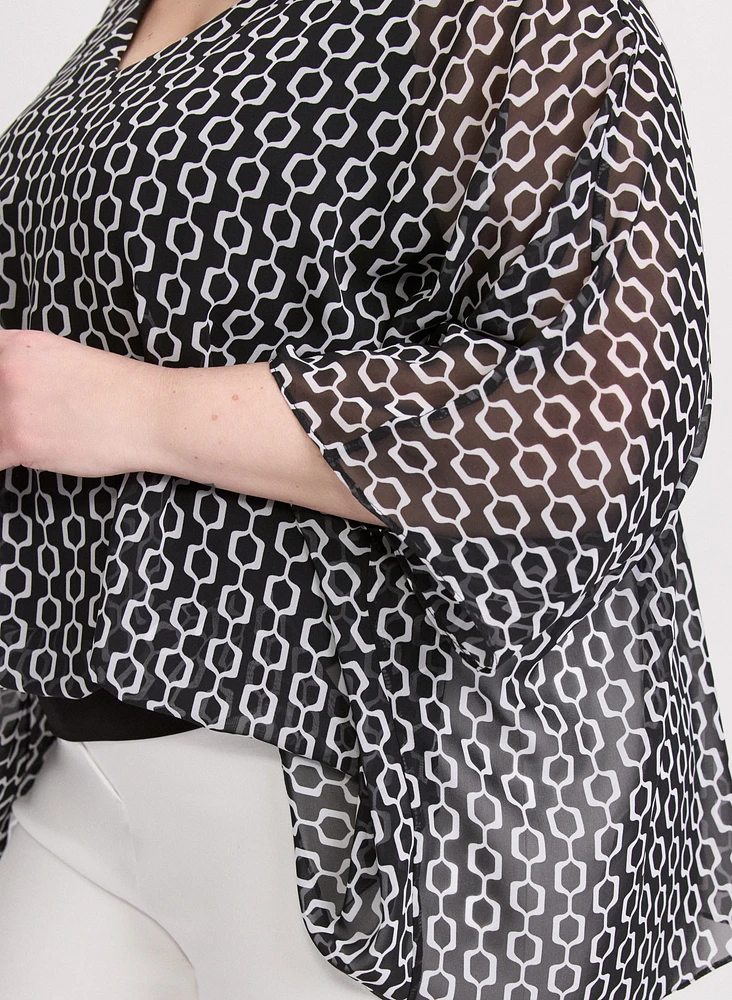 Blouse à motif géométrique