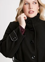 Belted Wool-Blend Coat