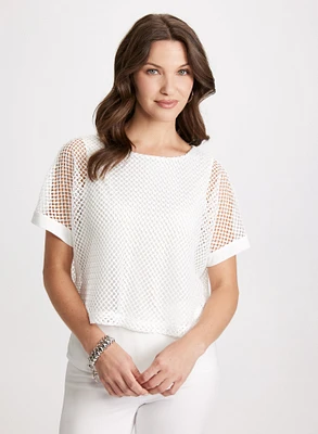 Short Sleeve Crochet Top