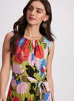 Robe en chiffon à motif floral