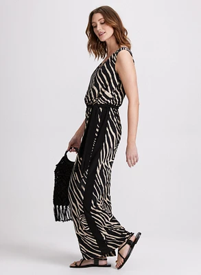 Zebra Print Jumpsuit