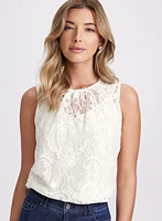 Sleeveless Lace Blouse