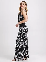 Sequined Floral Maxi Dress