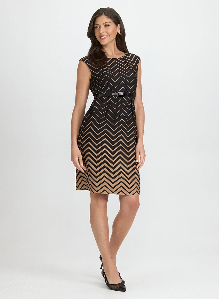 Zigzag Print Dress