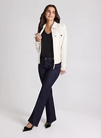 Faux-Suede Jacket & Flared Jeans