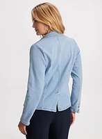 Single-Button Denim Jacket