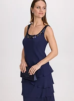 Ensemble à veste et robe en chiffon