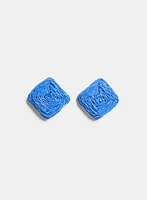 Square Raffia Earrings