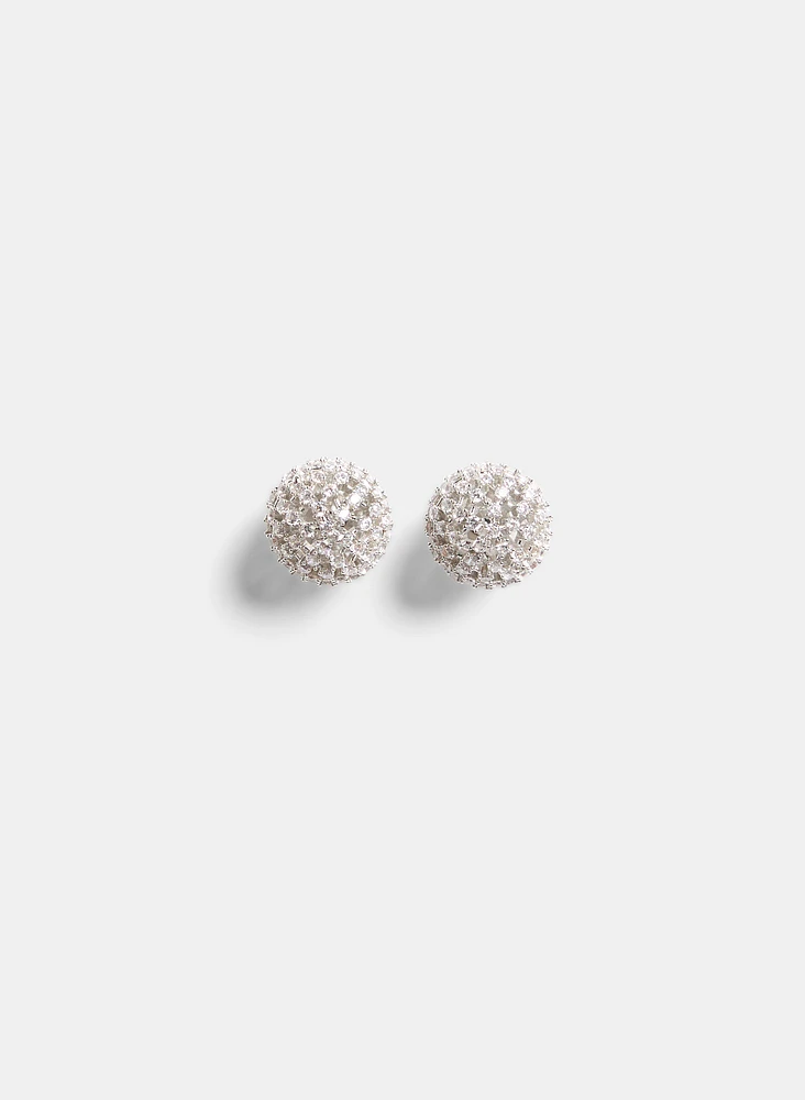 Crystal Front Pearl Back Earrings