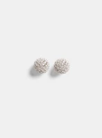 Crystal Front Pearl Back Earrings