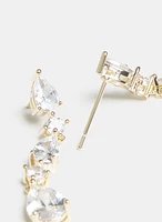 Linear Teardrop Earrings