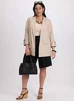 Blazer en mélange de lin