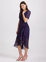 Robe en chiffon à pois