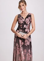 Pleated Floral Dress