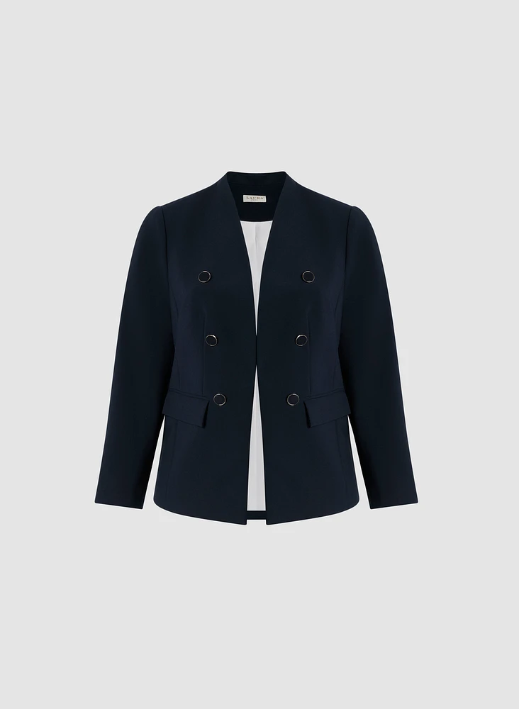 Contrast Button Blazer