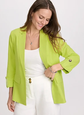 Blazer en mélange de lin