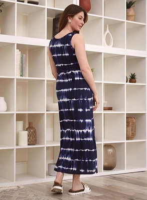 Tie Dye Print Maxi Dress