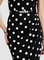 Polka Dot Belted Dress