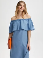 Tencel Off The Shoulder Dress