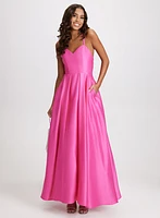 Sweetheart Neck Satin Ball Gown