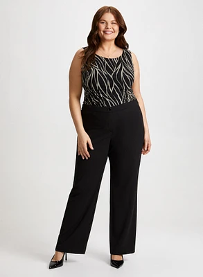 Modern Fit Pants & Zebra Print Top