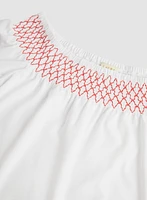 Embroidered Off-the-Shoulder Tee
