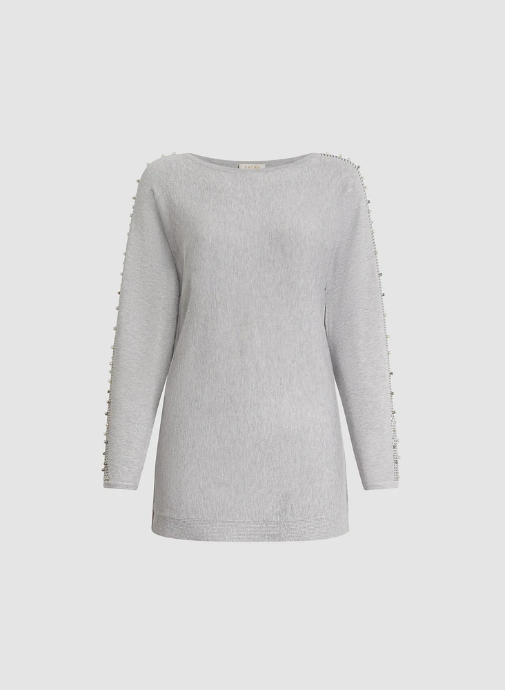 Pearl & Stud Detail Sweater