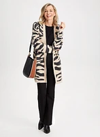 Zebra Print Cardigan & Bootcut Jeans