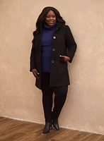 Manteau en mélange de laine extensible
