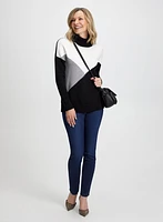 Colour Block Sweater & Slim Leg Jeans