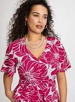 Floral Self-Tie Sash Dress