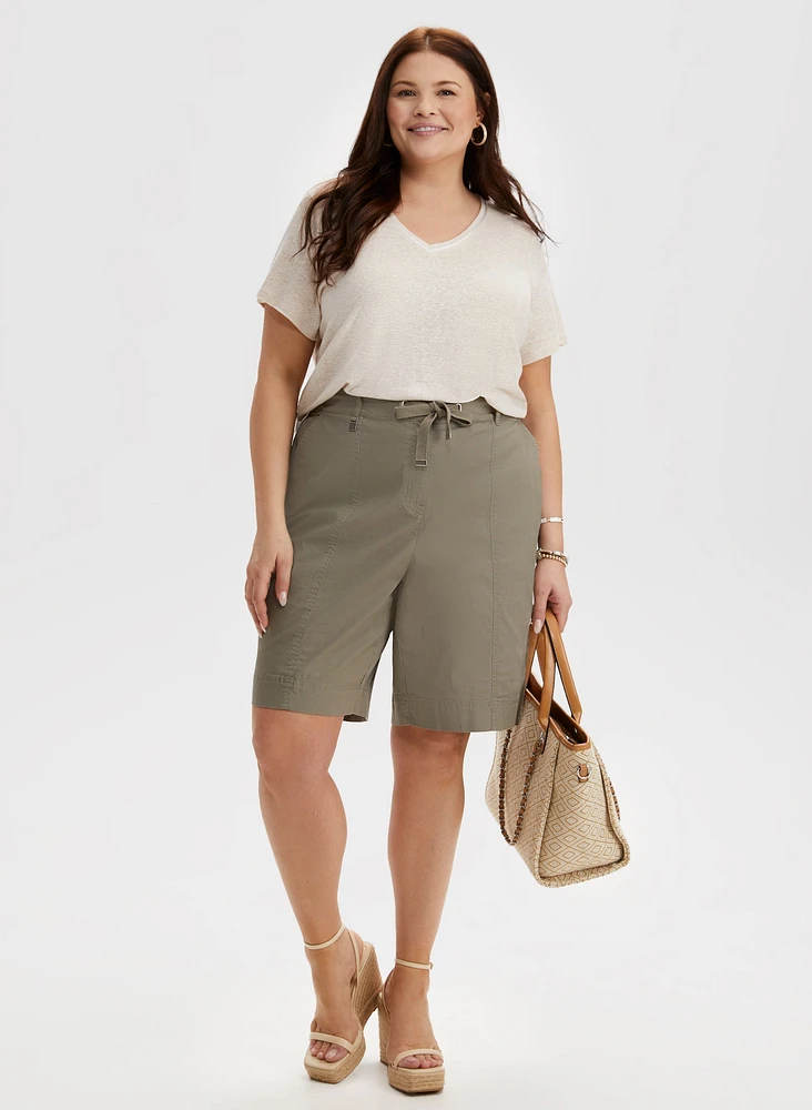 Short Sleeve Foil Detail Top
