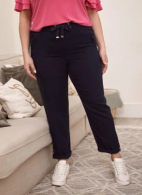 Pantalon jambe droite en tencel