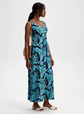 Paisley Print Maxi Dress