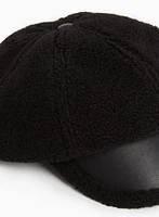 Vegan Leather Detail Cap