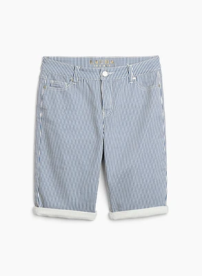 Short en denim à rayures