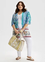 Paisley Print Open Front Tunic