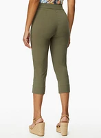 Pull-On Side Slit Capris