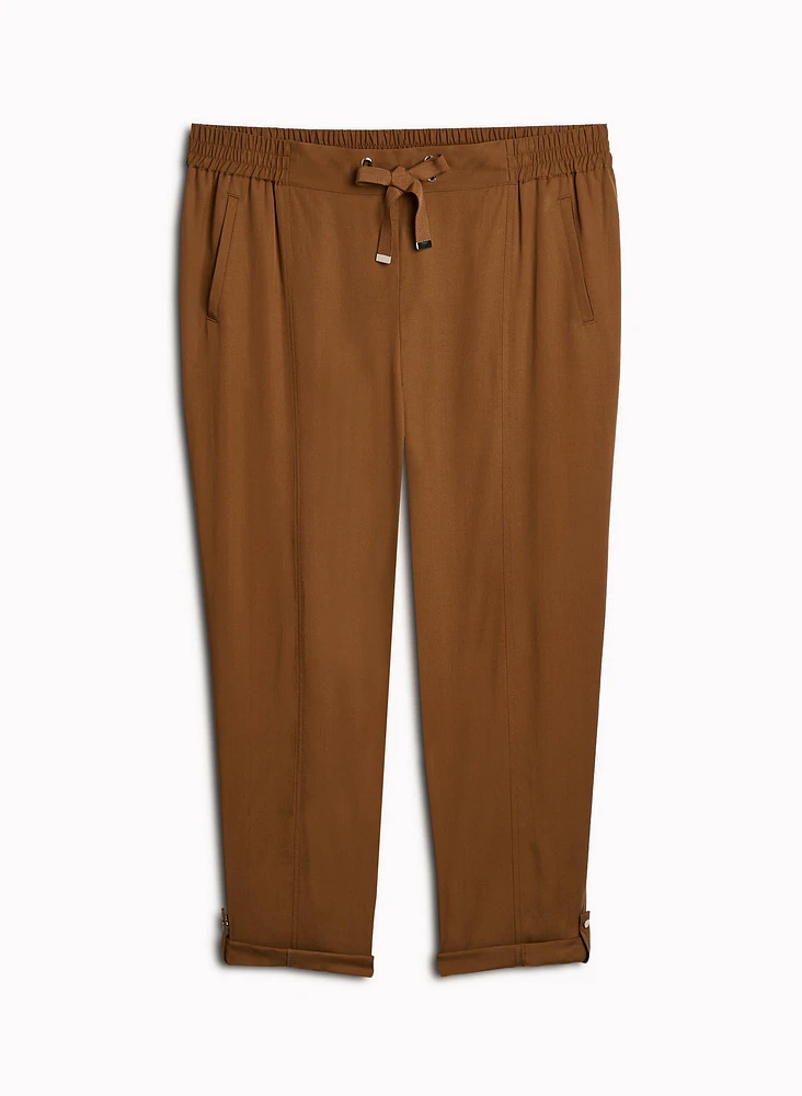 Pantalon jambe droite en tencel
