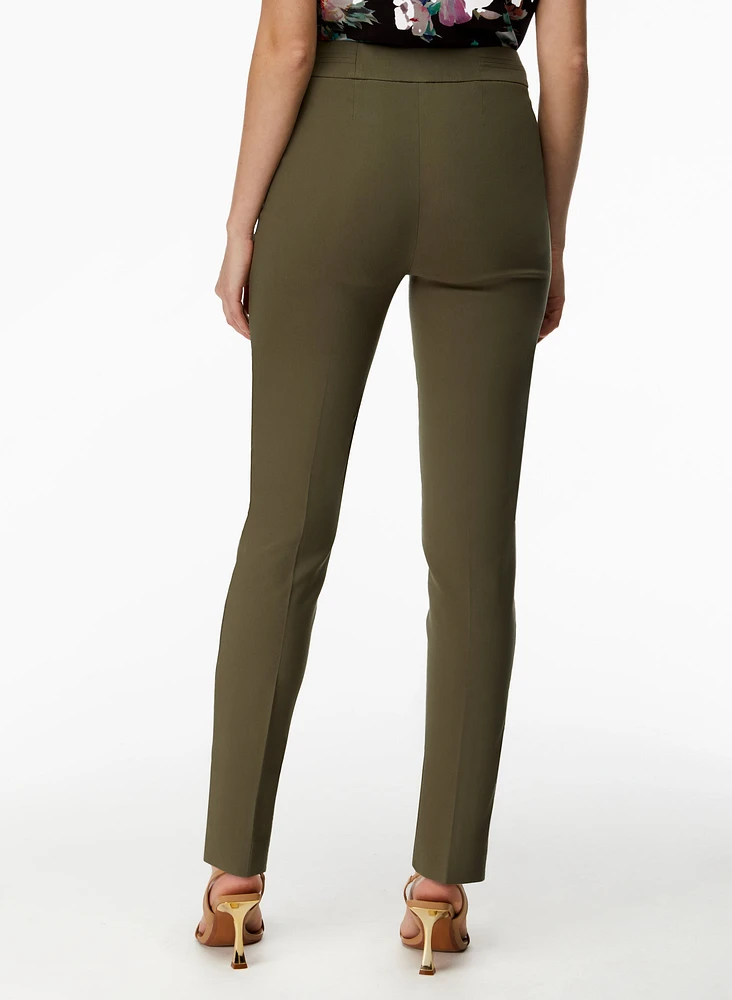Pull-On Button Detail Pants