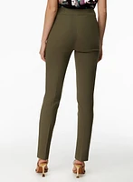 Pull-On Button Detail Pants