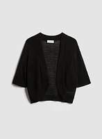 Pointelle Knit Bolero