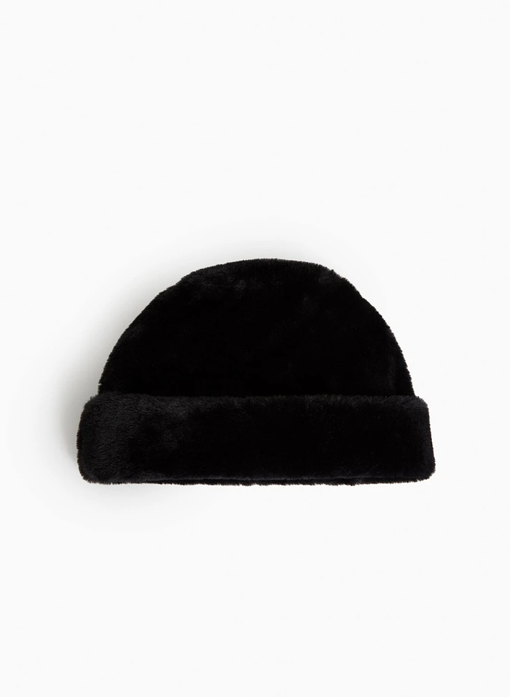 Faux Fur Cuffed Hat