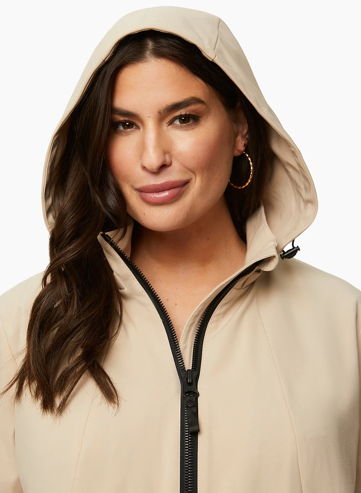 Water-Repelling Hooded Coat